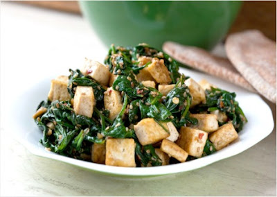 Spinach, Tofu and Sesame Stir-Fry Recipe